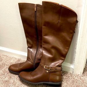 Franco Sarto Genuine Leather Brown Riding Boots
